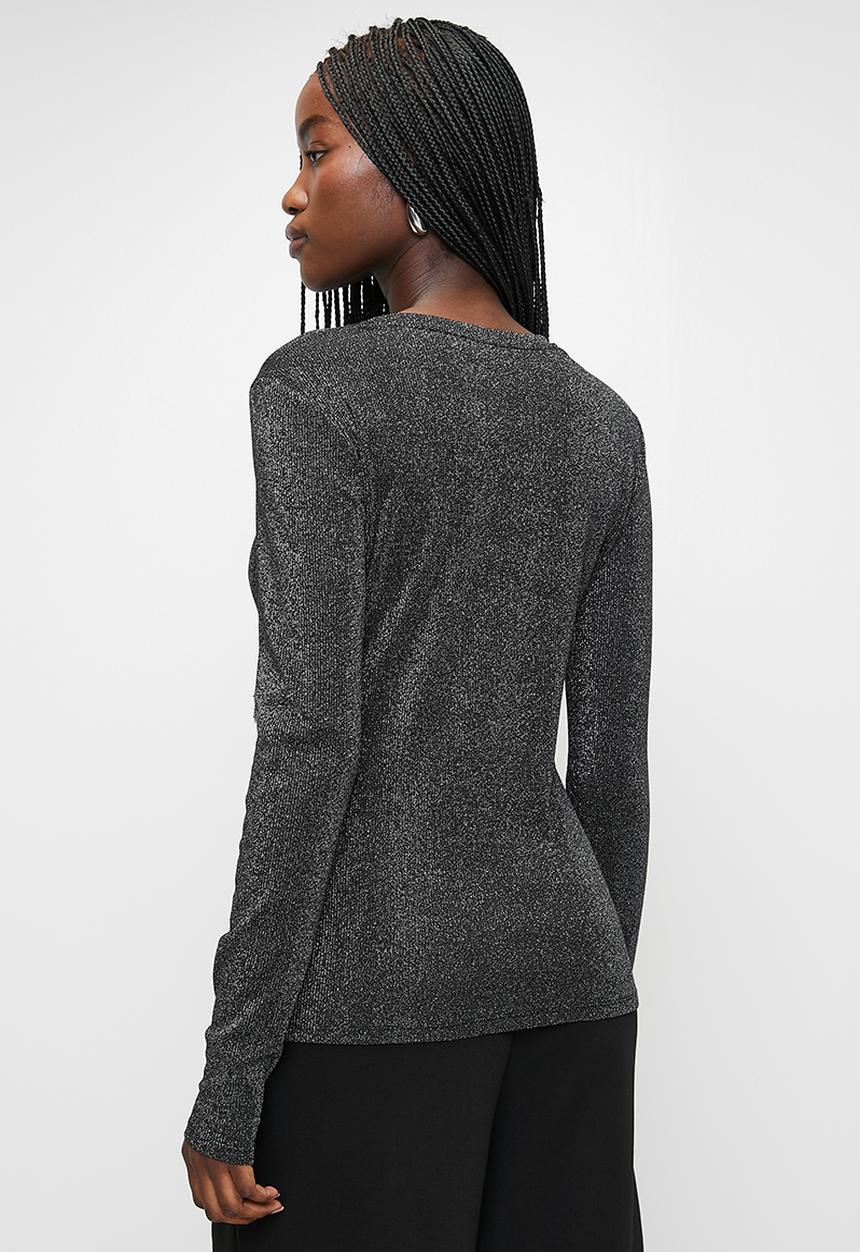 MANGO - T-shirt secondbi - black