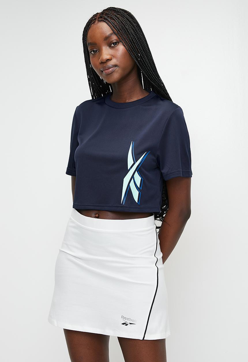 Reebok - Brianna Flared Skirt With Foil Logo - Chalk