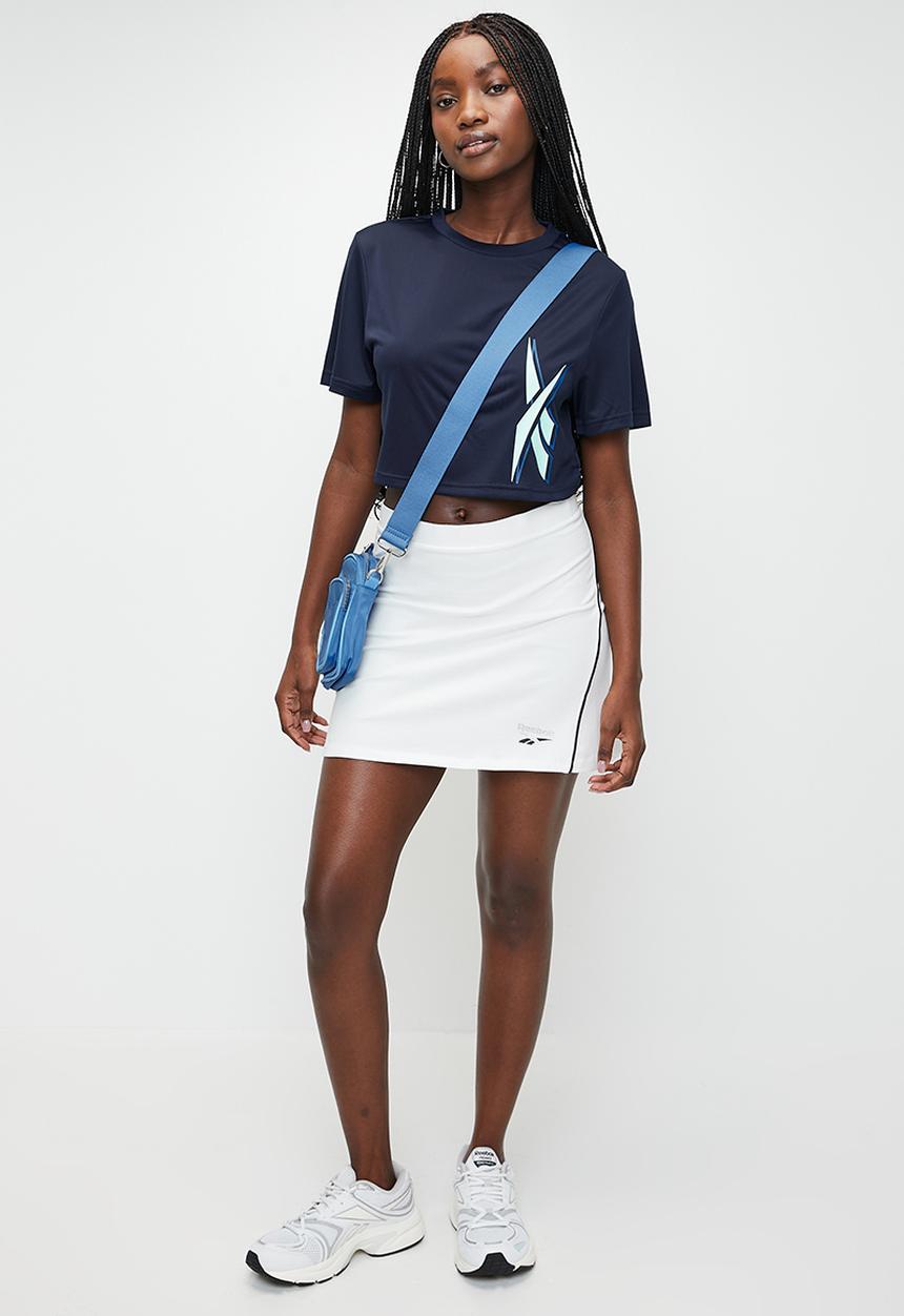 Reebok - Brianna Flared Skirt With Foil Logo - Chalk