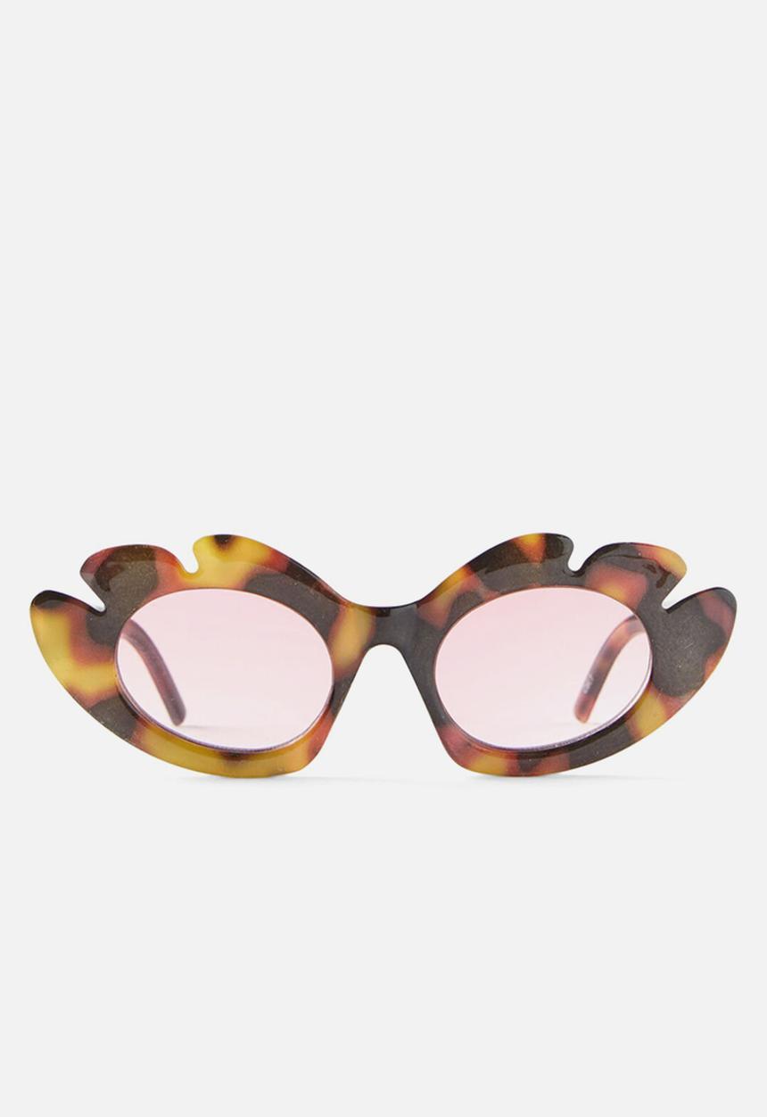 Cotton On - Kids florence flower sunglasses - brown tort