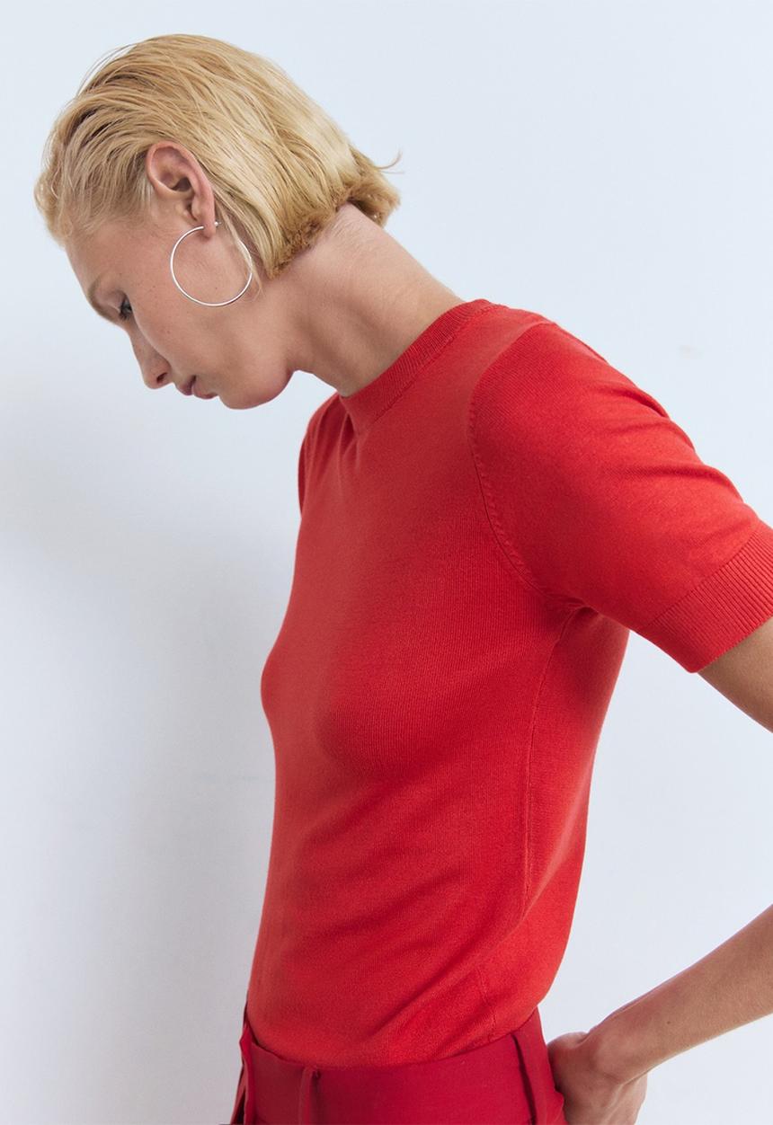 MANGO - Sweater Basic - Red