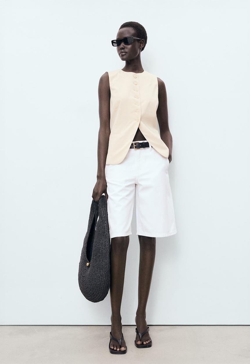 MANGO - Vest Greta - Light Beige