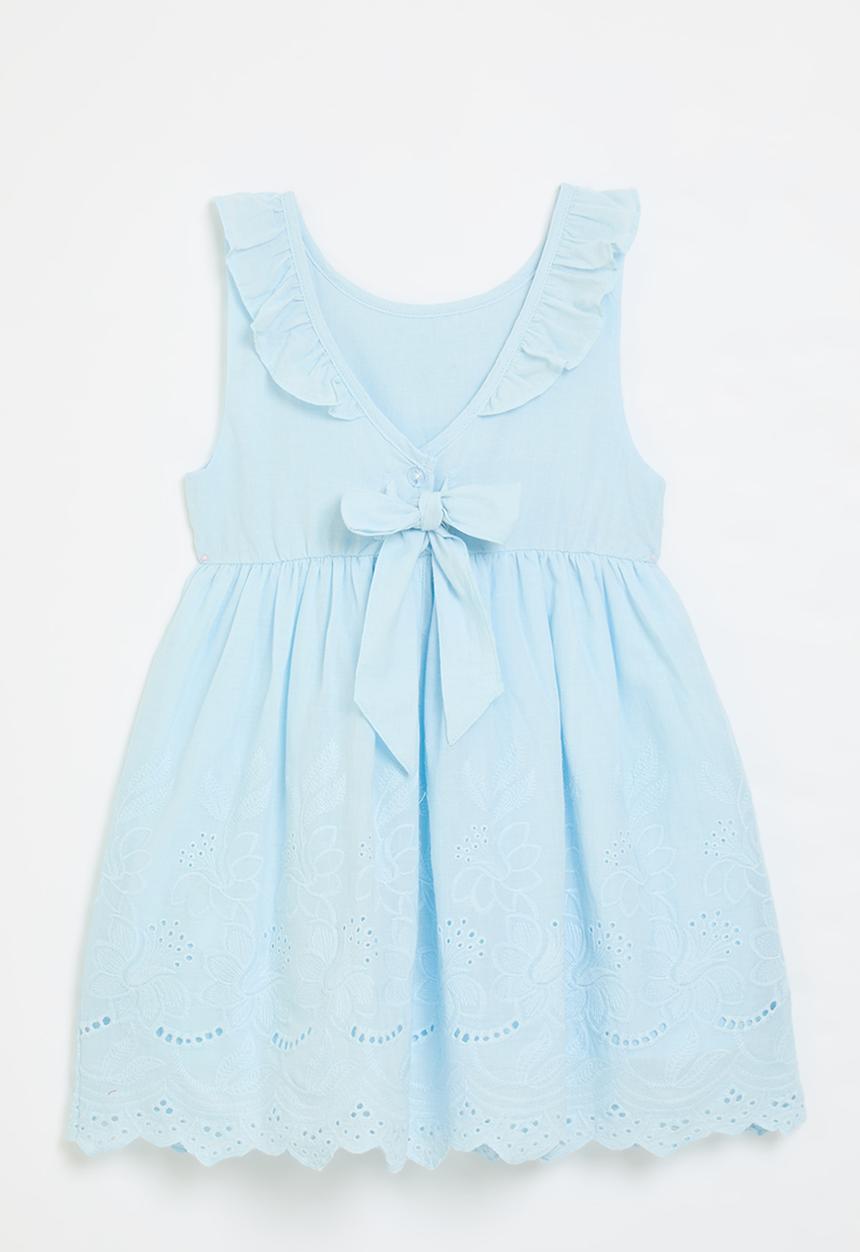 Pop Candy - Sleeveless collar dress - light blue 