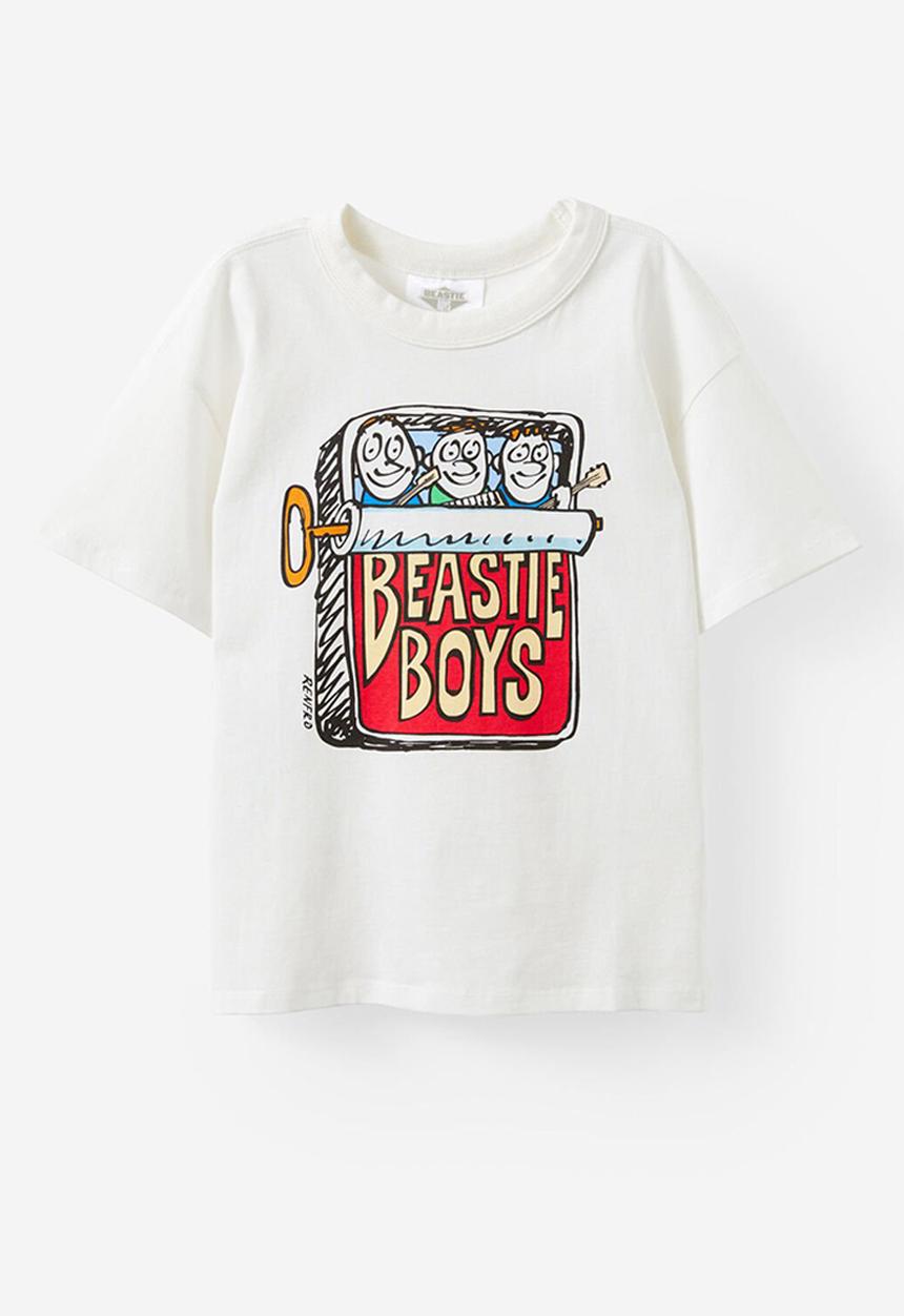 Cotton On - Licensed Drop Shoulder Short Sleeve Tee - Lcn Bra White/Beastie Boys