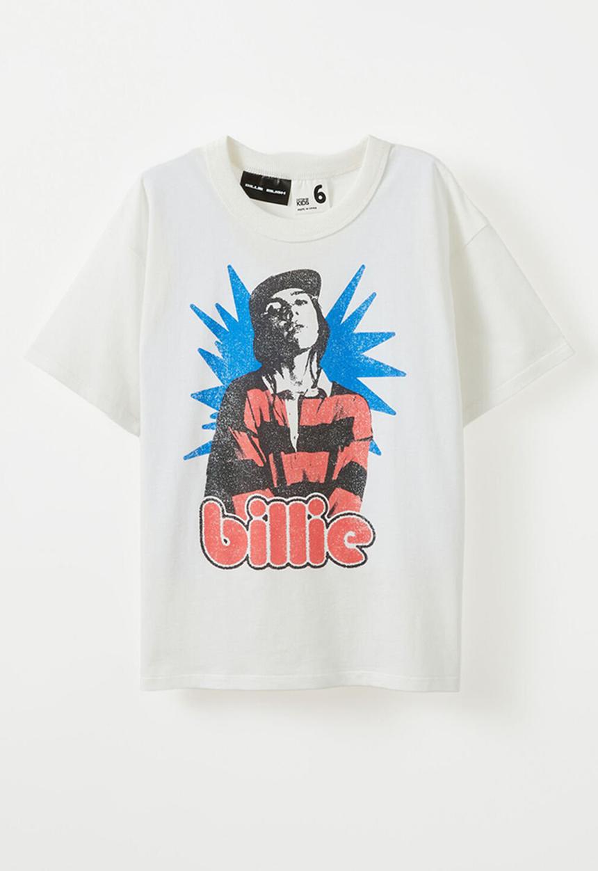 Cotton On - License Drop Shoulder Short Sleeve Tee - Lcn Bra Billie Eilish/Vanilla