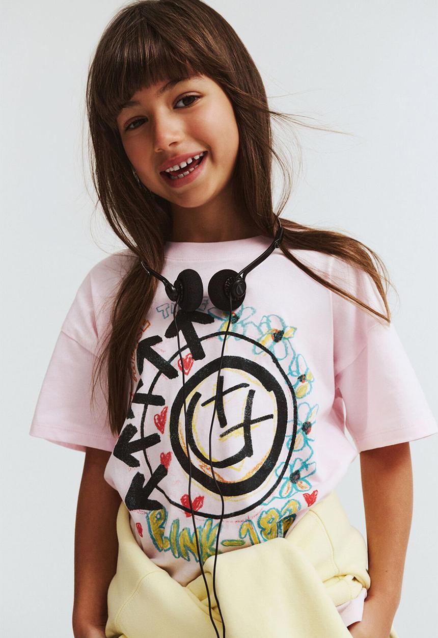 Cotton On - License Drop Shoulder Short Sleeve Tee - Lcn Mt Blink 182/Tea Party Pink