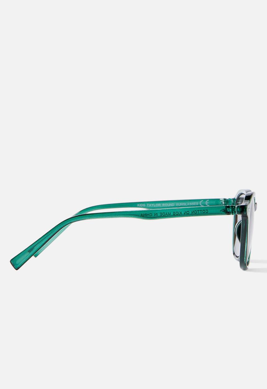 Cotton On - Kids taylor round sunglasses - green/transparent
