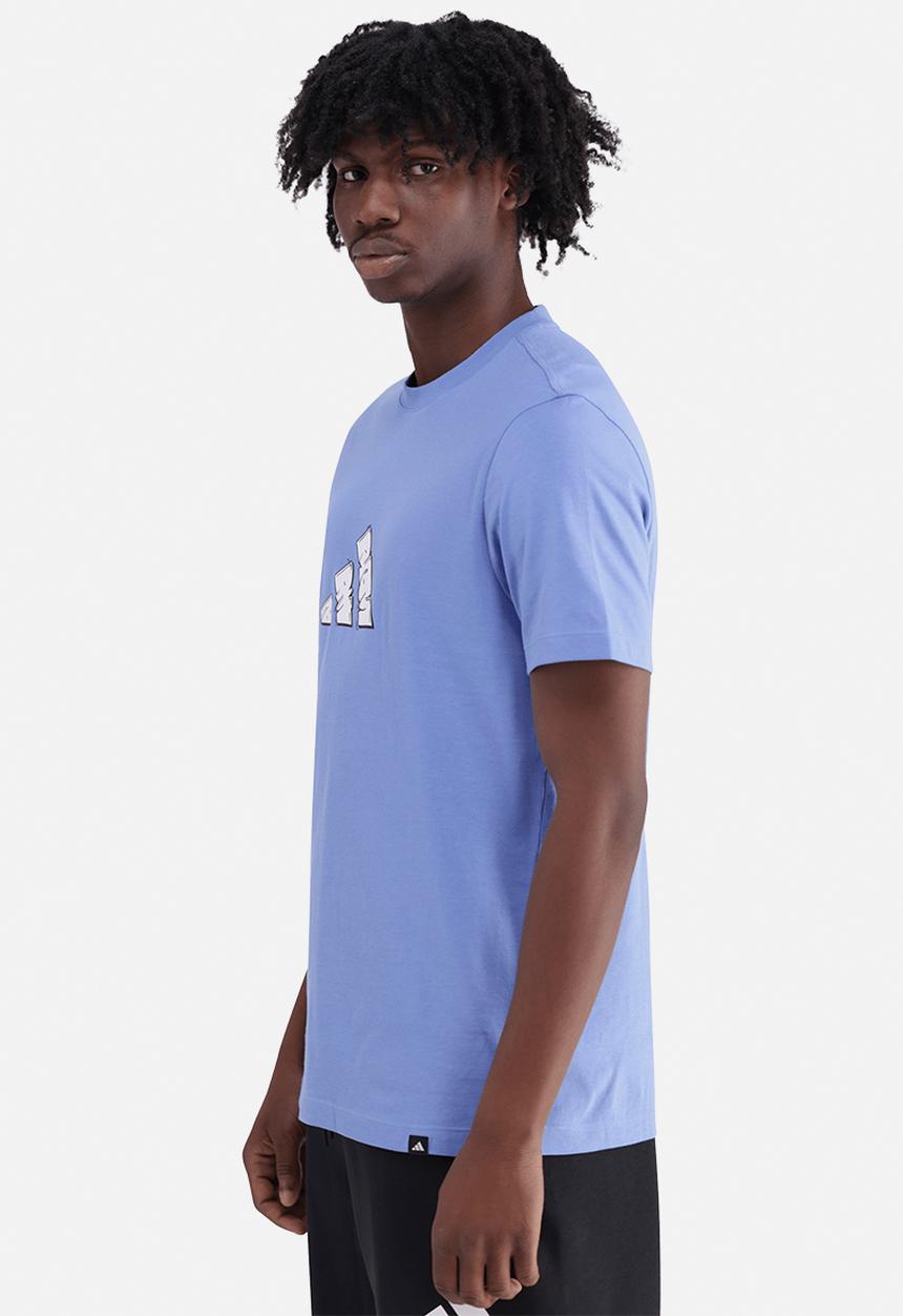 adidas Performance - 90s Nostalgia Graphic T-Shirt - Blue