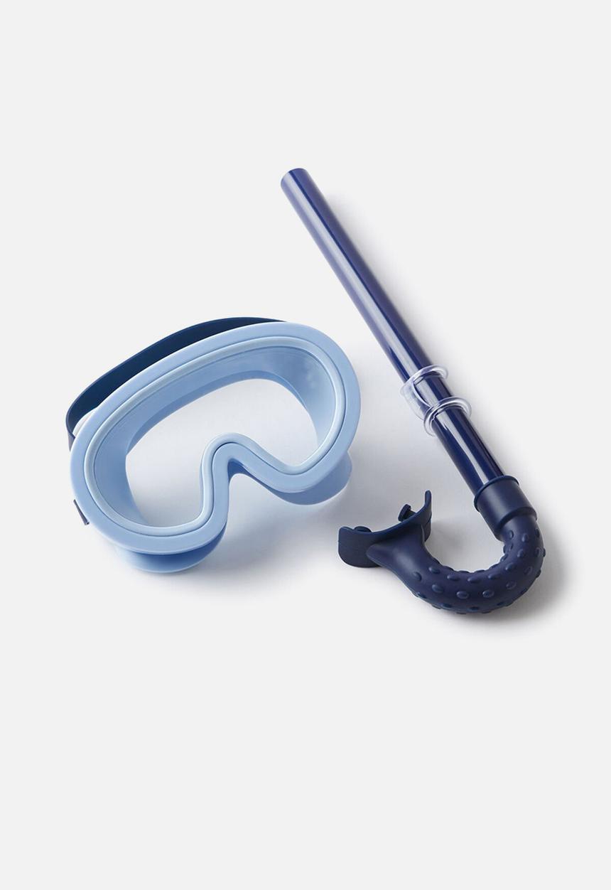 Cotton On - Kids Mask & Snorkel Set - Deep Dive Blue