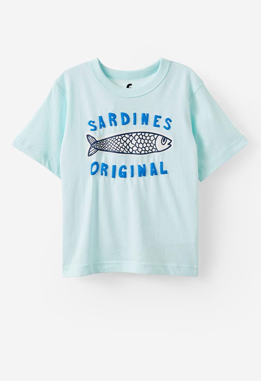 Cotton On - Jonny short sleeve graphic print tee - ice mint/sardines original