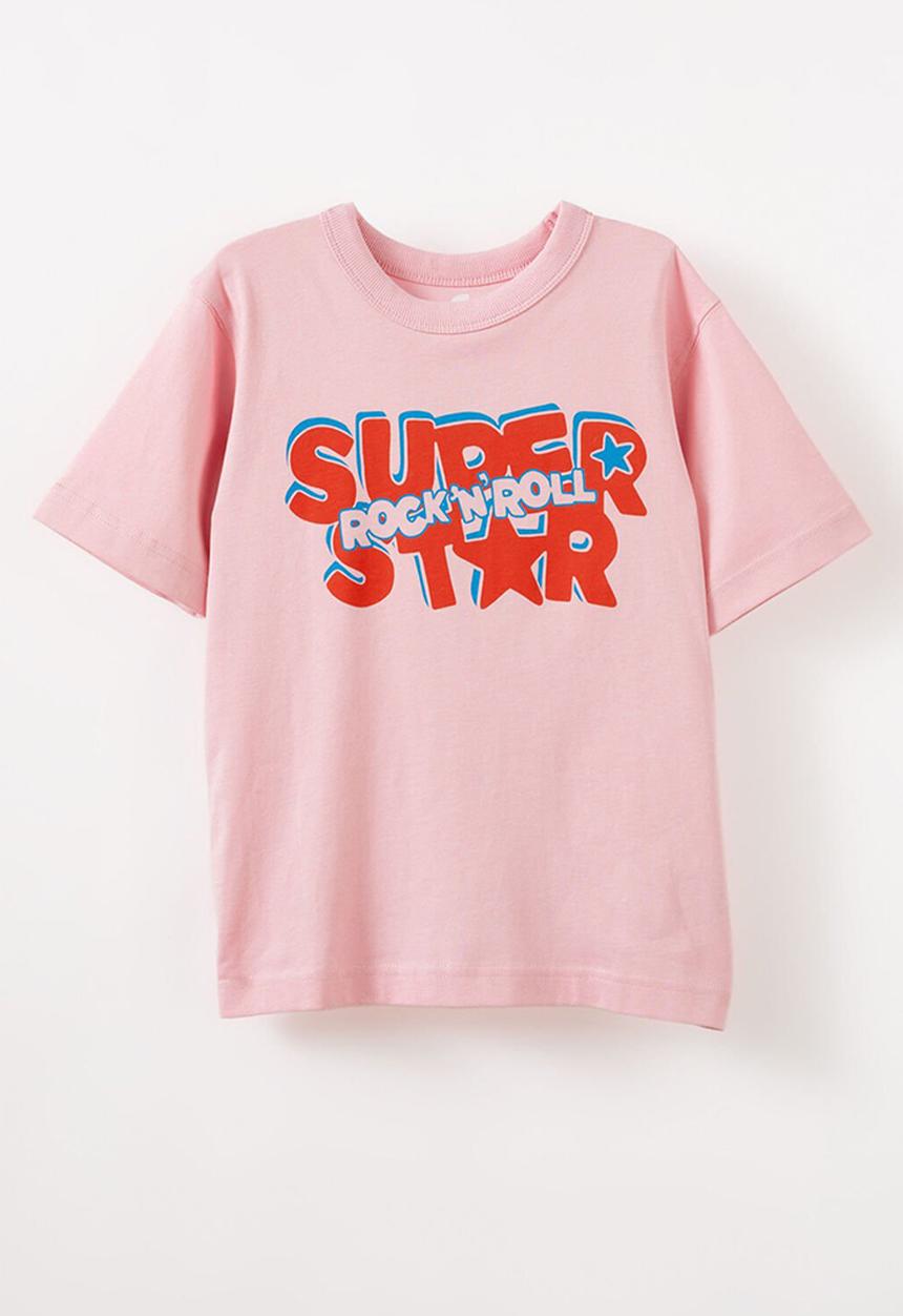 Cotton On - Poppy Oversize Graphic Print Tee - Marshmellow/Rock N  Roll