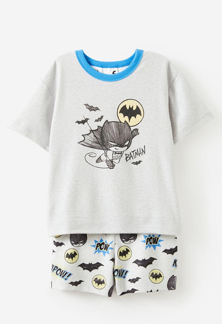 Cotton On - Damon short sleeve pyjama set license - lcn wb cloud marle/batman cartoon