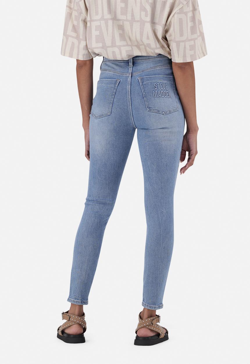 Steve Madden - Zoe Contour Curvy Mid Wash Skinny - Mid Blue