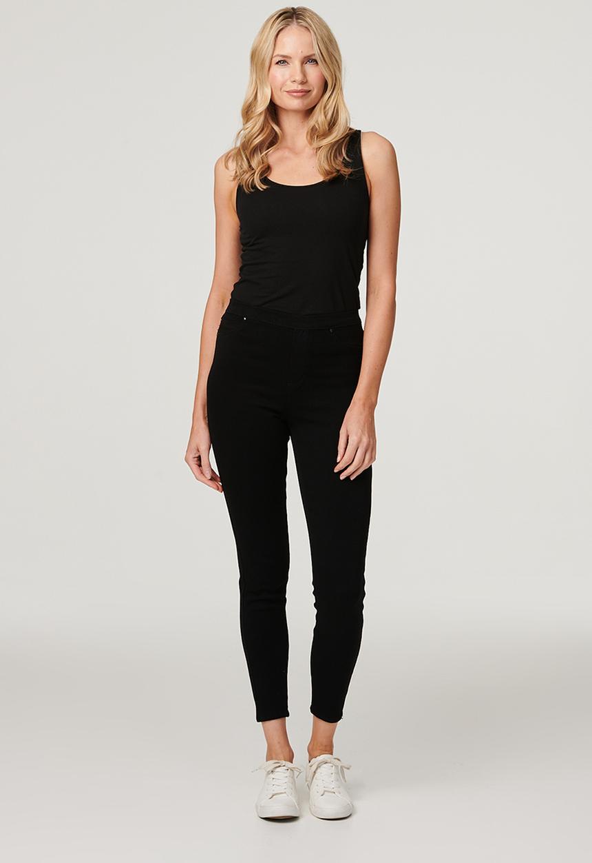 Stella Morgan - Pull-On Legging With Narrow Waistband - Black