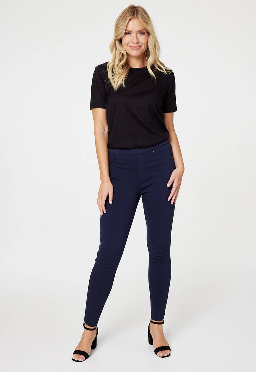 Stella Morgan - Pull-On Legging With Narrow Waistband - Navy