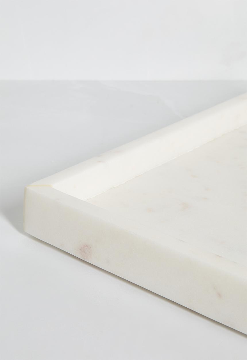 Sixth Floor - Rilo marble tray - White