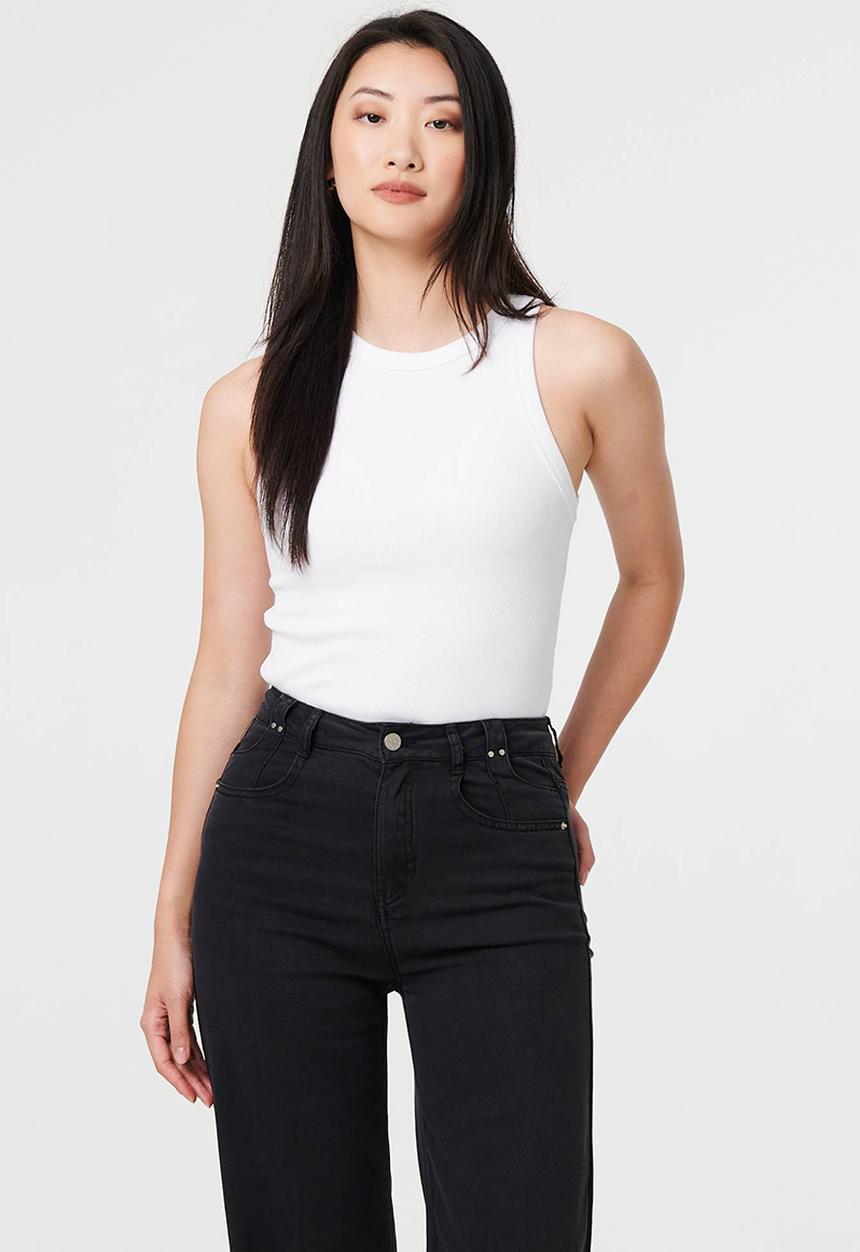 Stella Morgan - Lightweight High Waisted Wide Leg - Black