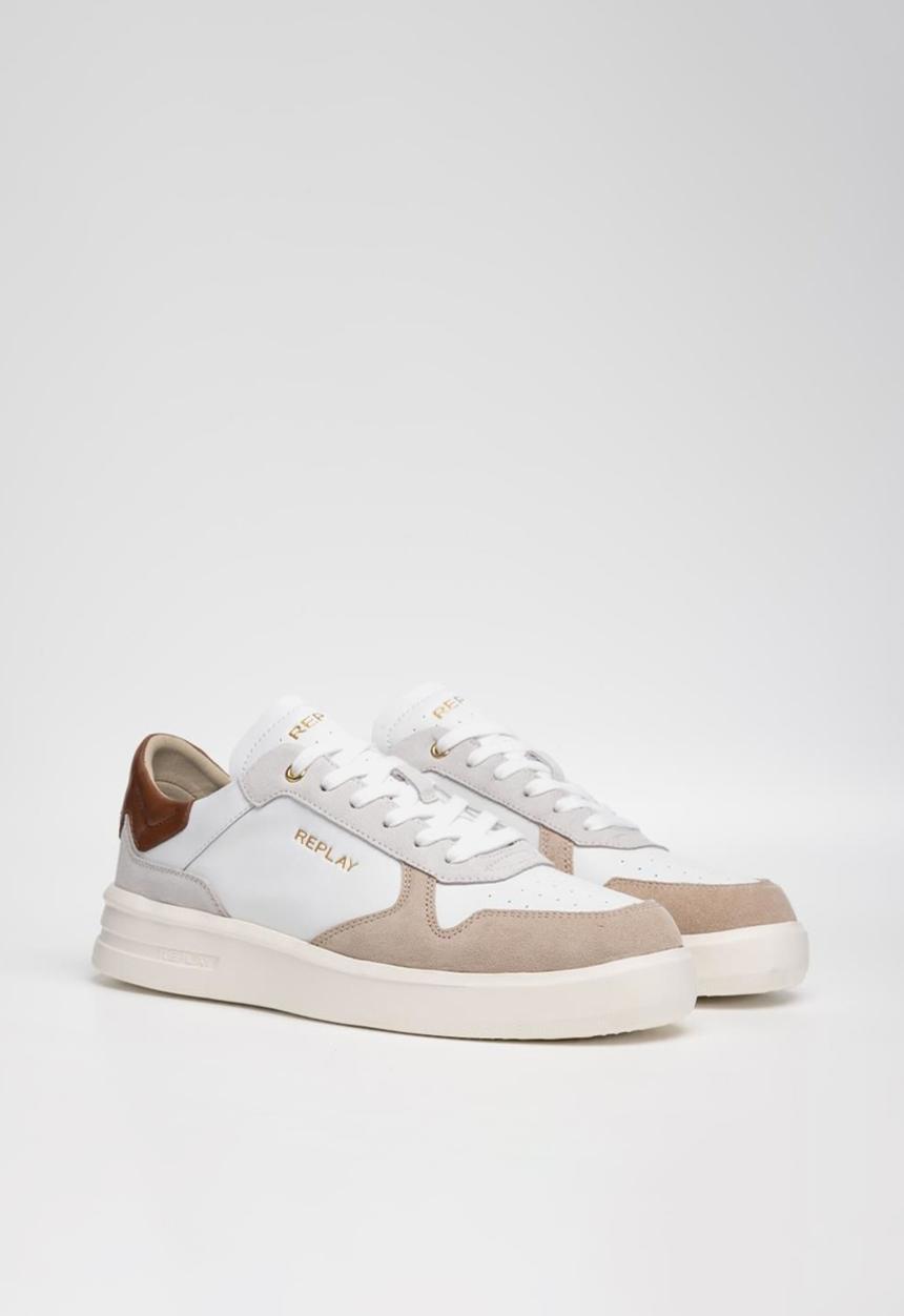 Replay - University court - white & beige