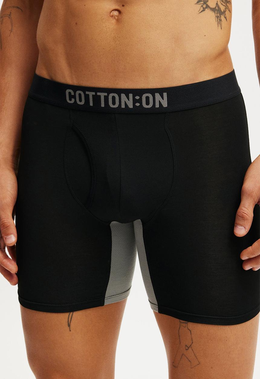 Cotton On - Mens Sport Trunk - Black