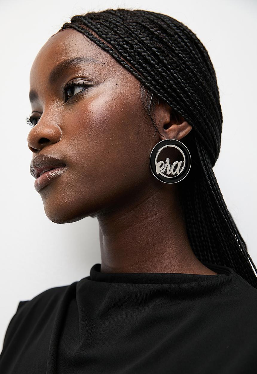 ERA by DJ Zinhle - Diva Earrings - silver & black