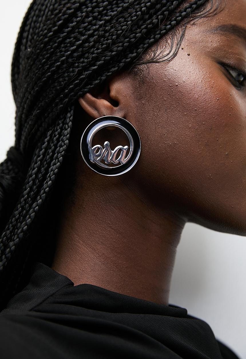 ERA by DJ Zinhle - Diva Earrings - silver & black
