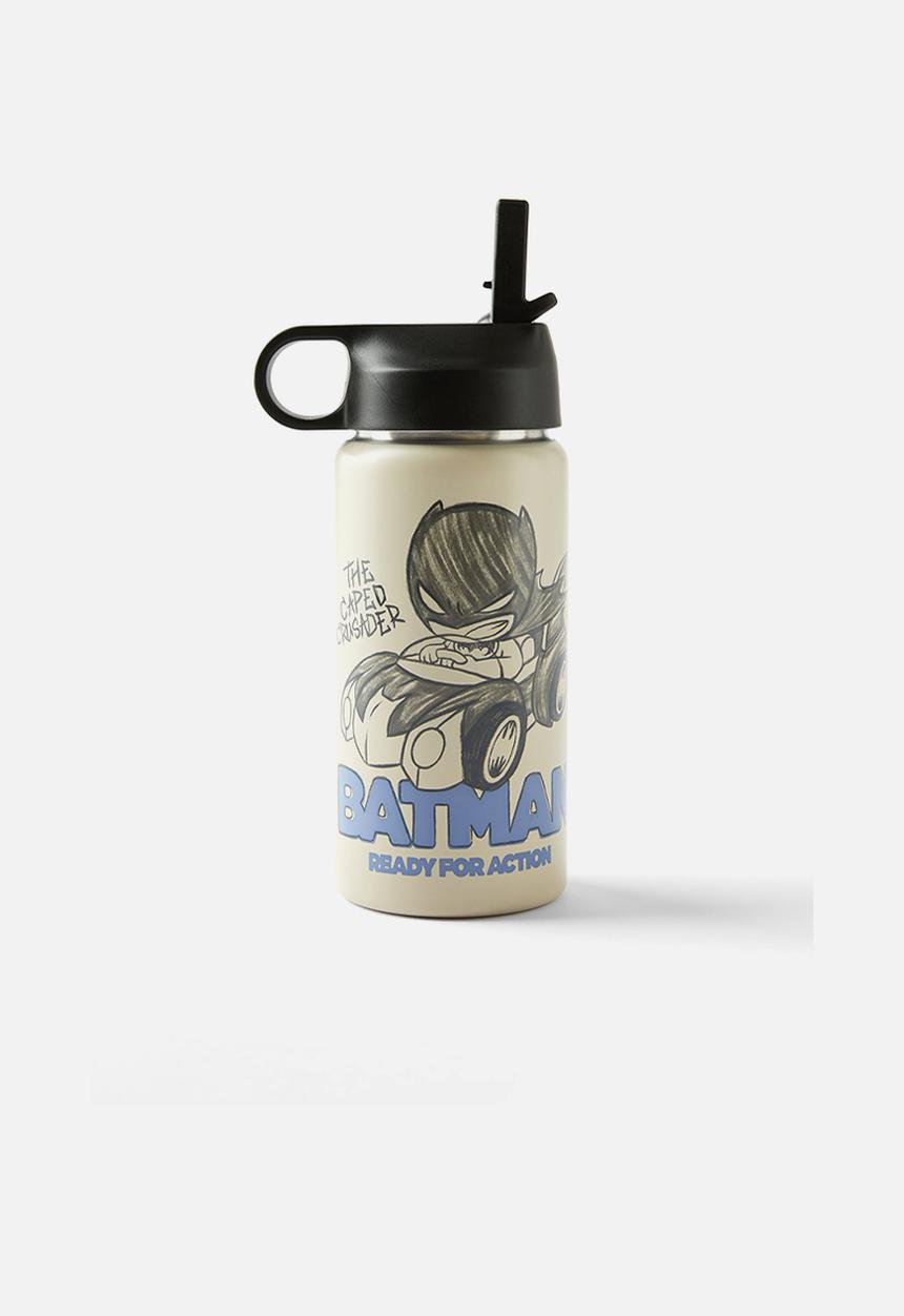 Cotton On - Kids metal drink bottle - lcn wb batman rfa/rainy day