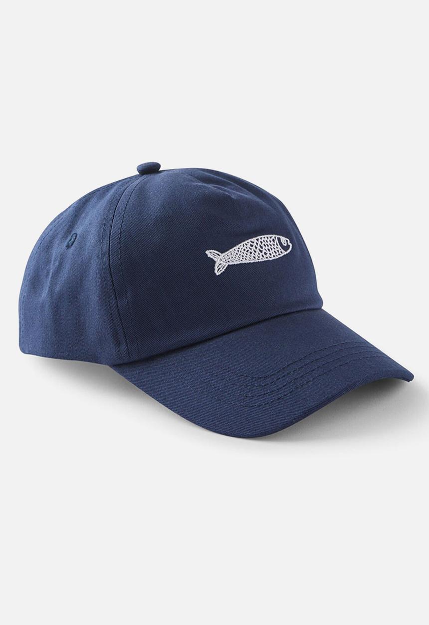 Cotton On - Kids sports club cap - deep dive/sardine outline