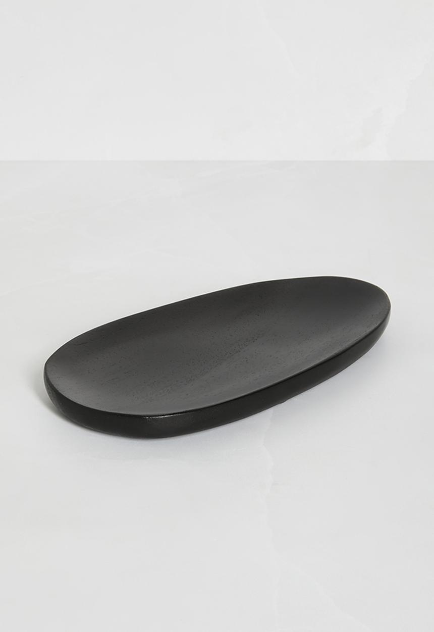 Sixth Floor - Oblong wooden platter - Black