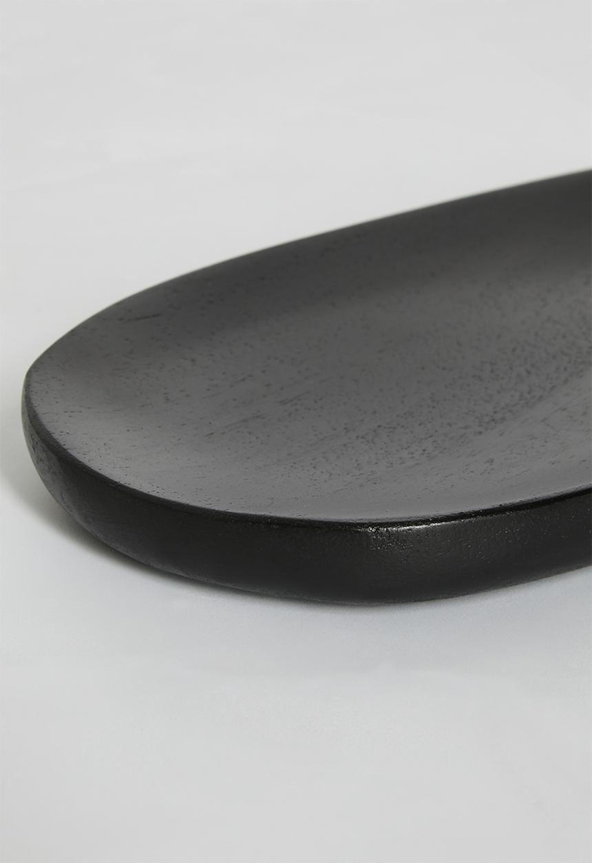 Sixth Floor - Oblong wooden platter - Black