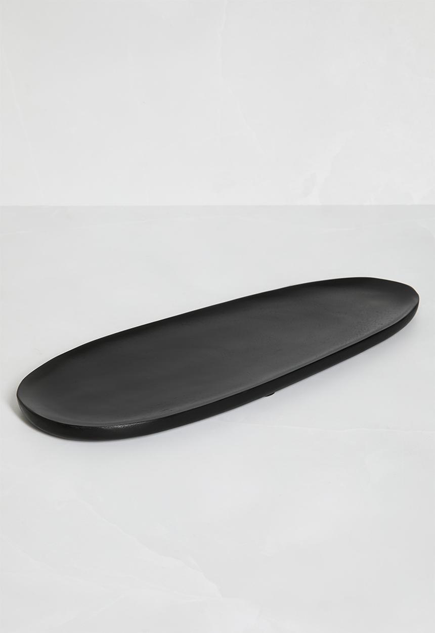 Sixth Floor - Oblong wooden platter - Black
