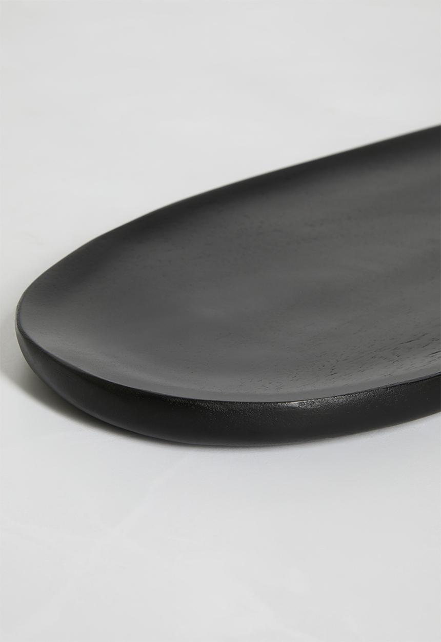 Sixth Floor - Oblong wooden platter - Black