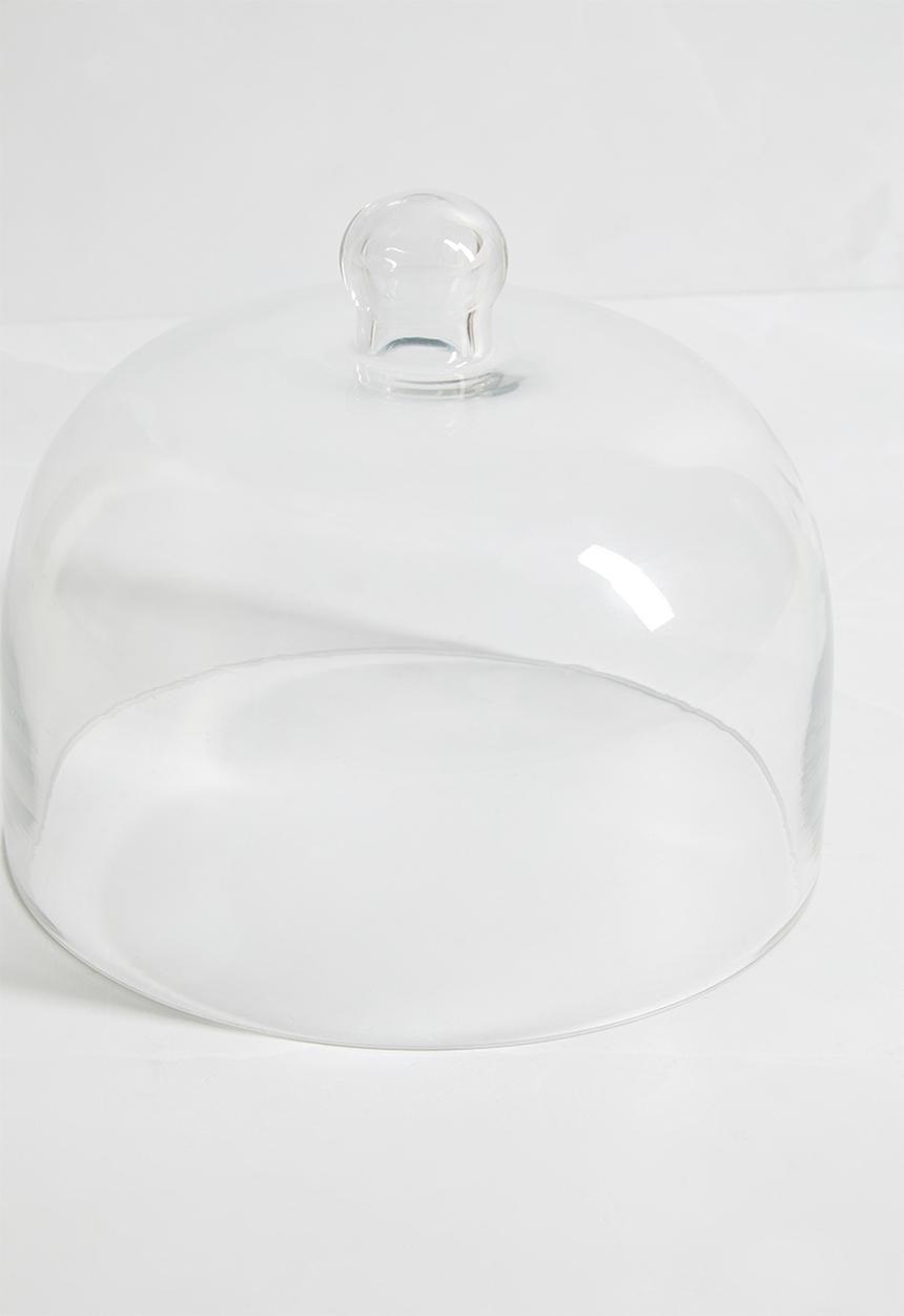 Sixth Floor - Sig marble cake stand with glass dome - Grey