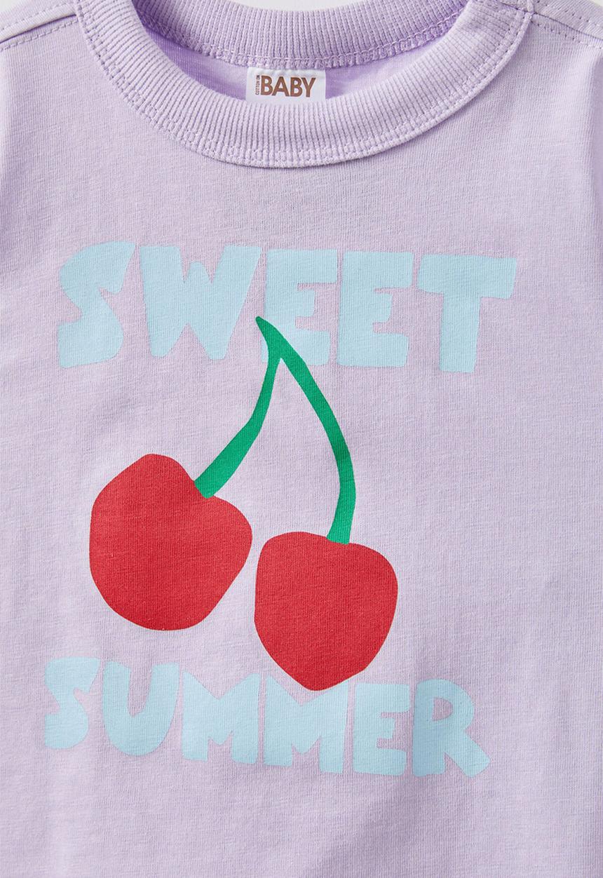 Cotton On - Bobbi short sleeve graphic tee -  vintage lilac/sweet summer