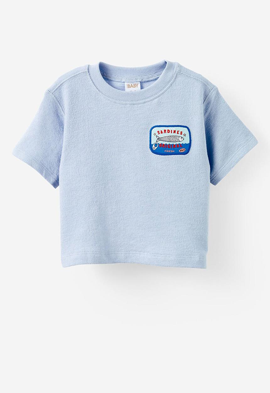 Cotton On - Tyla knit tee -  dawn blue/sardines