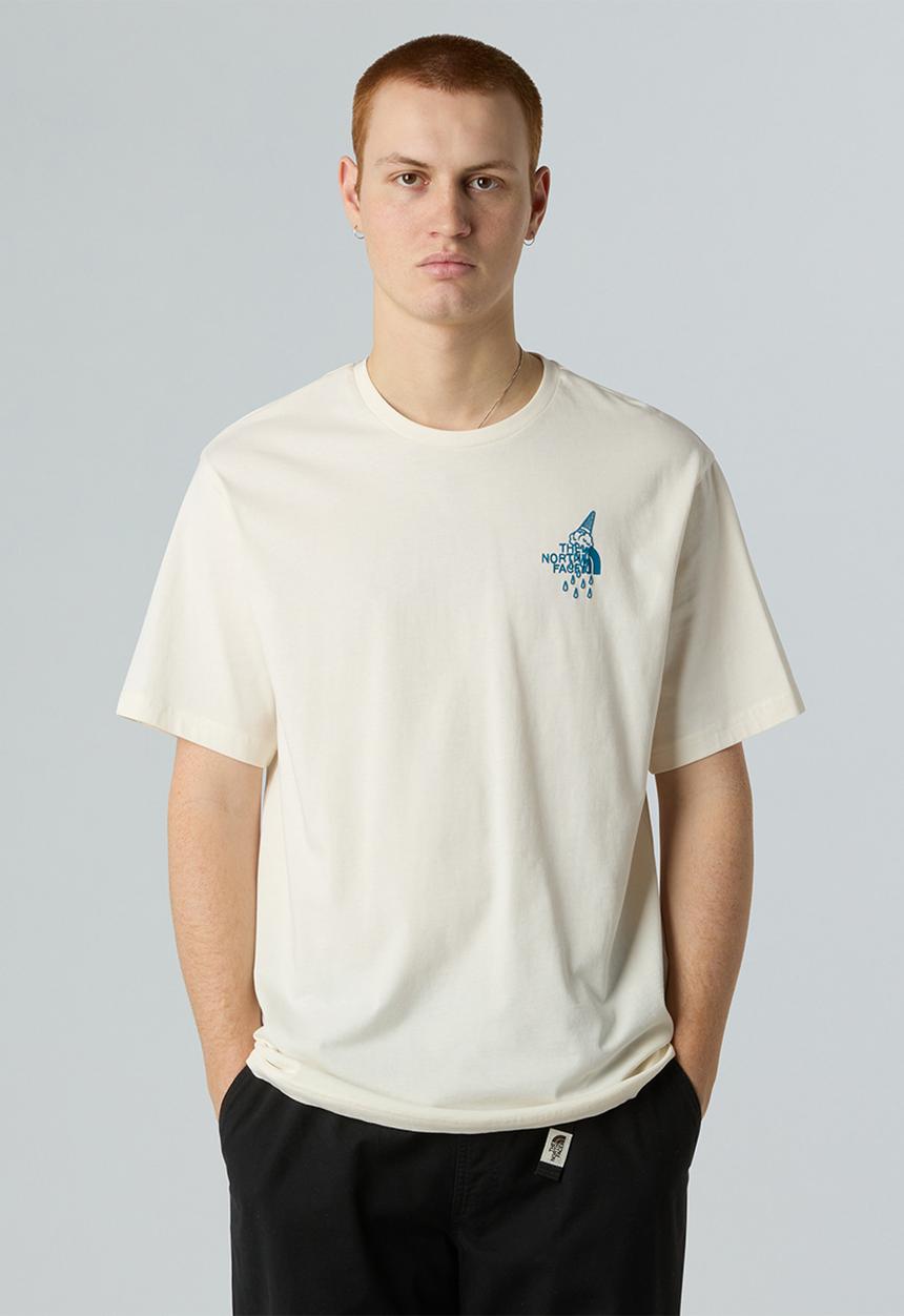 The North Face - S/S Powder Days Relaxed Tee - Graphic - White Dune (QLI)