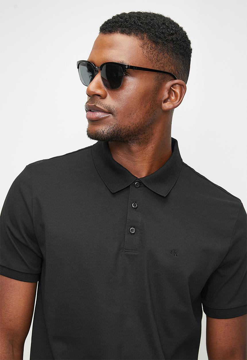 Calvin Klein - Short Sleeve Smooth Cotton Solid Polo - Black