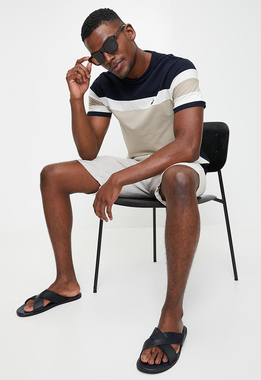 POLO - Brinley stripe printed short sleeve T-shirt - multi