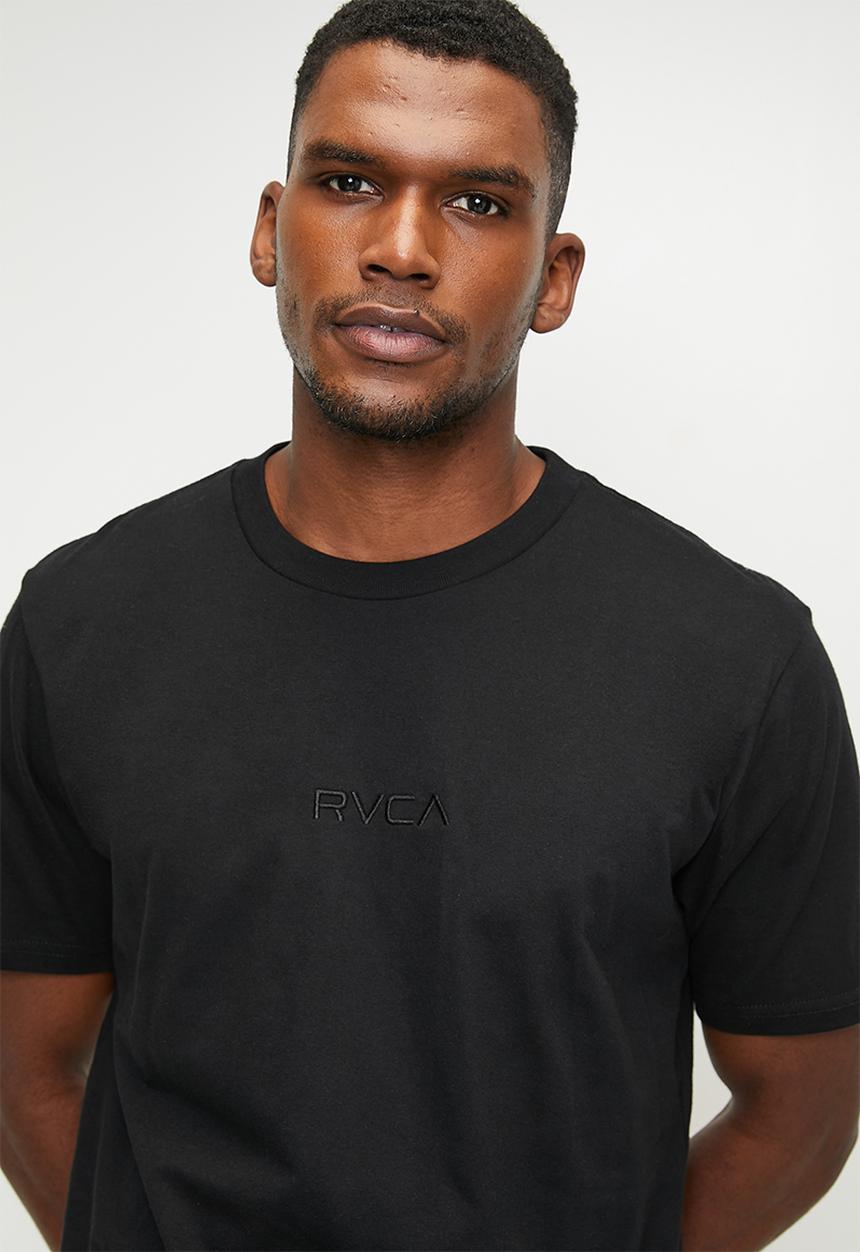 RVCA - Small RVCA Short Sleeve - Black & Black logo