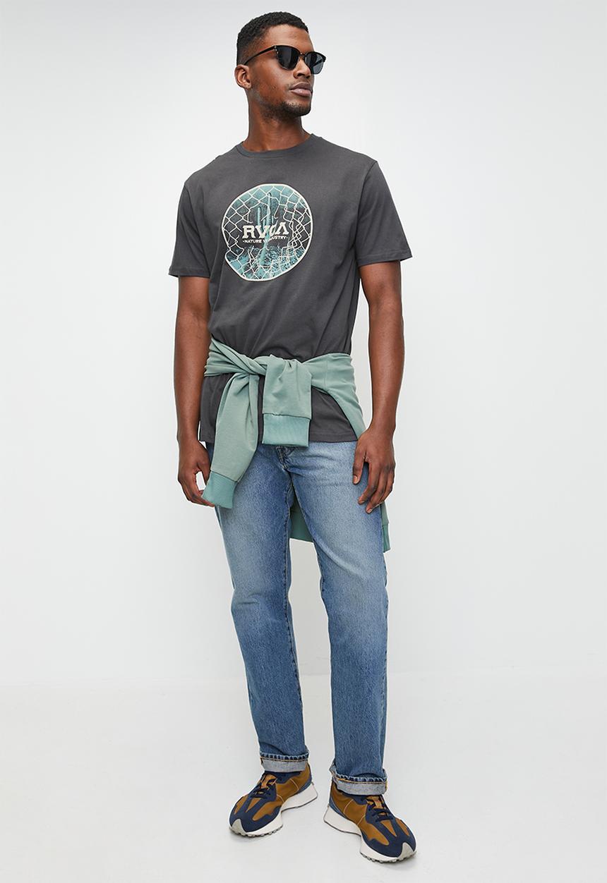 RVCA - Trespass Short Sleeve Red Stitch - Pirate Black