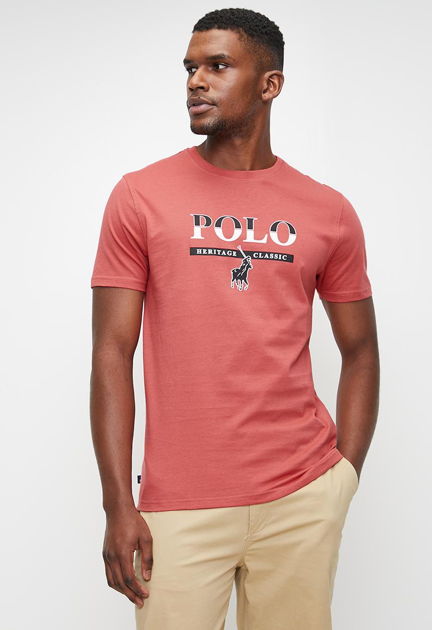 POLO - Emmett printed short sleeve T-shirt - dark pink
