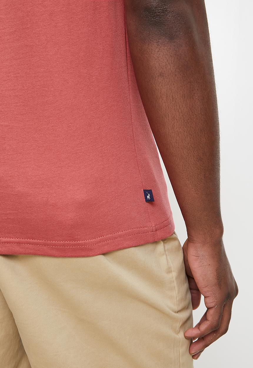 POLO - Emmett printed short sleeve T-shirt - dark pink