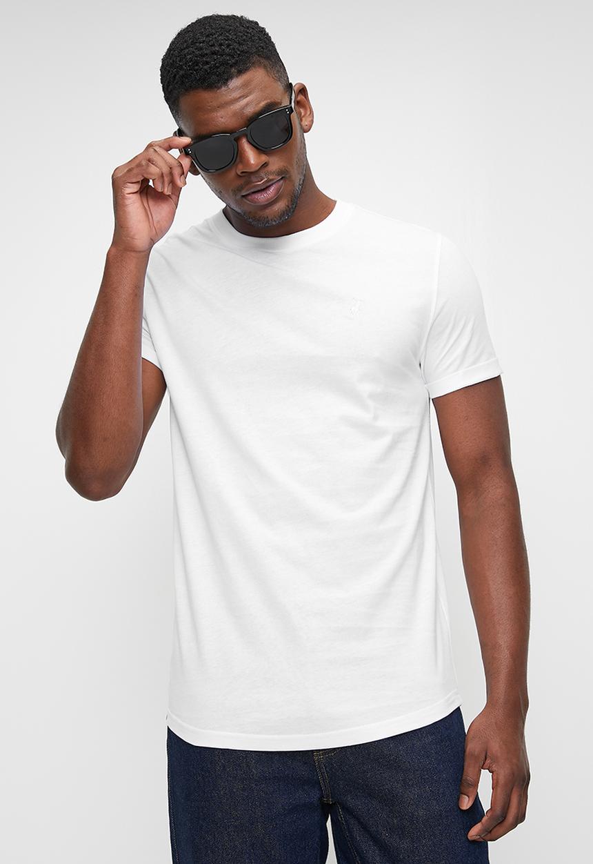 POLO - Clive pjc short sleeve melange tee - white		
