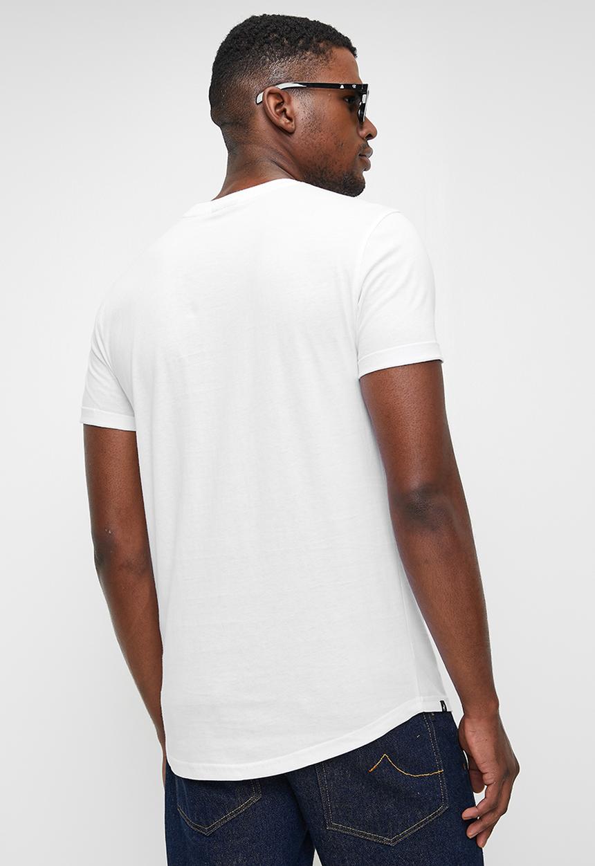 POLO - Clive pjc short sleeve melange tee - white		