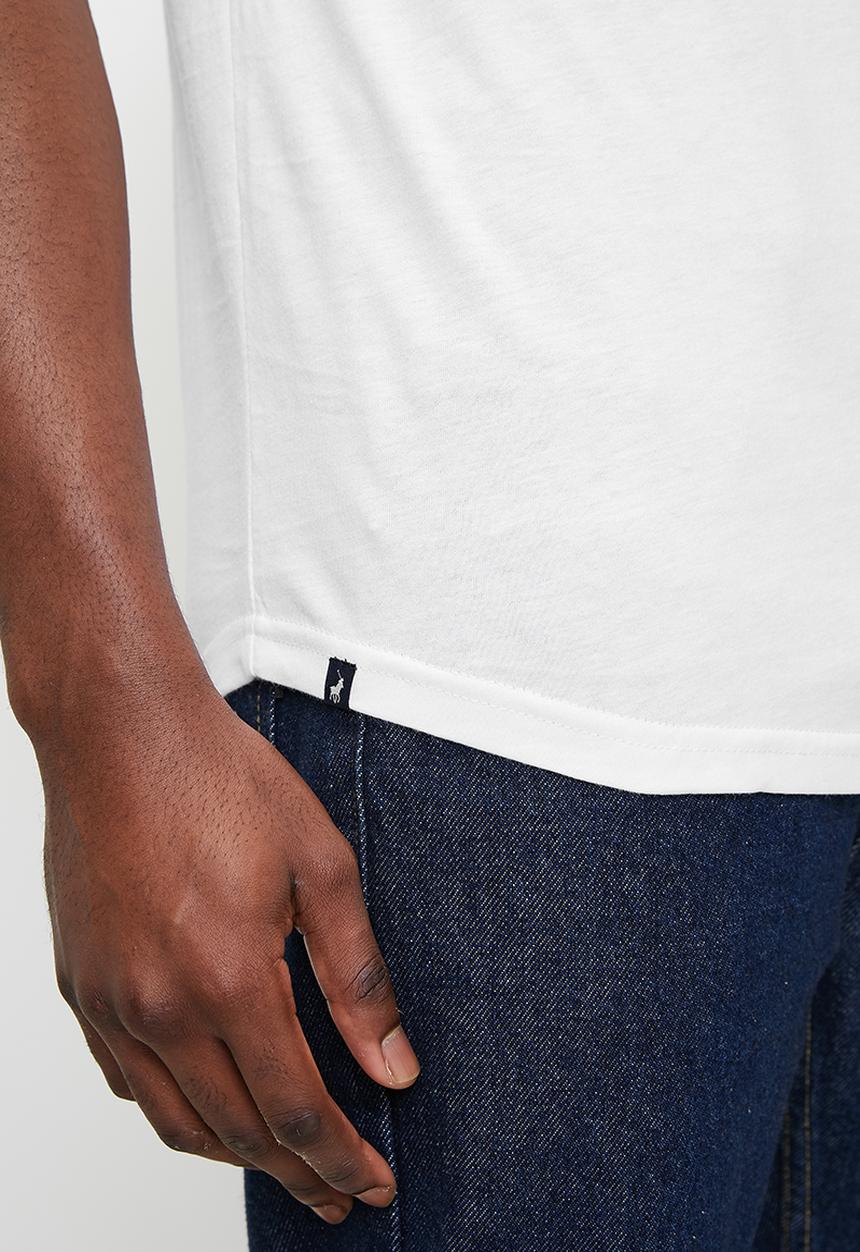 POLO - Clive pjc short sleeve melange tee - white		