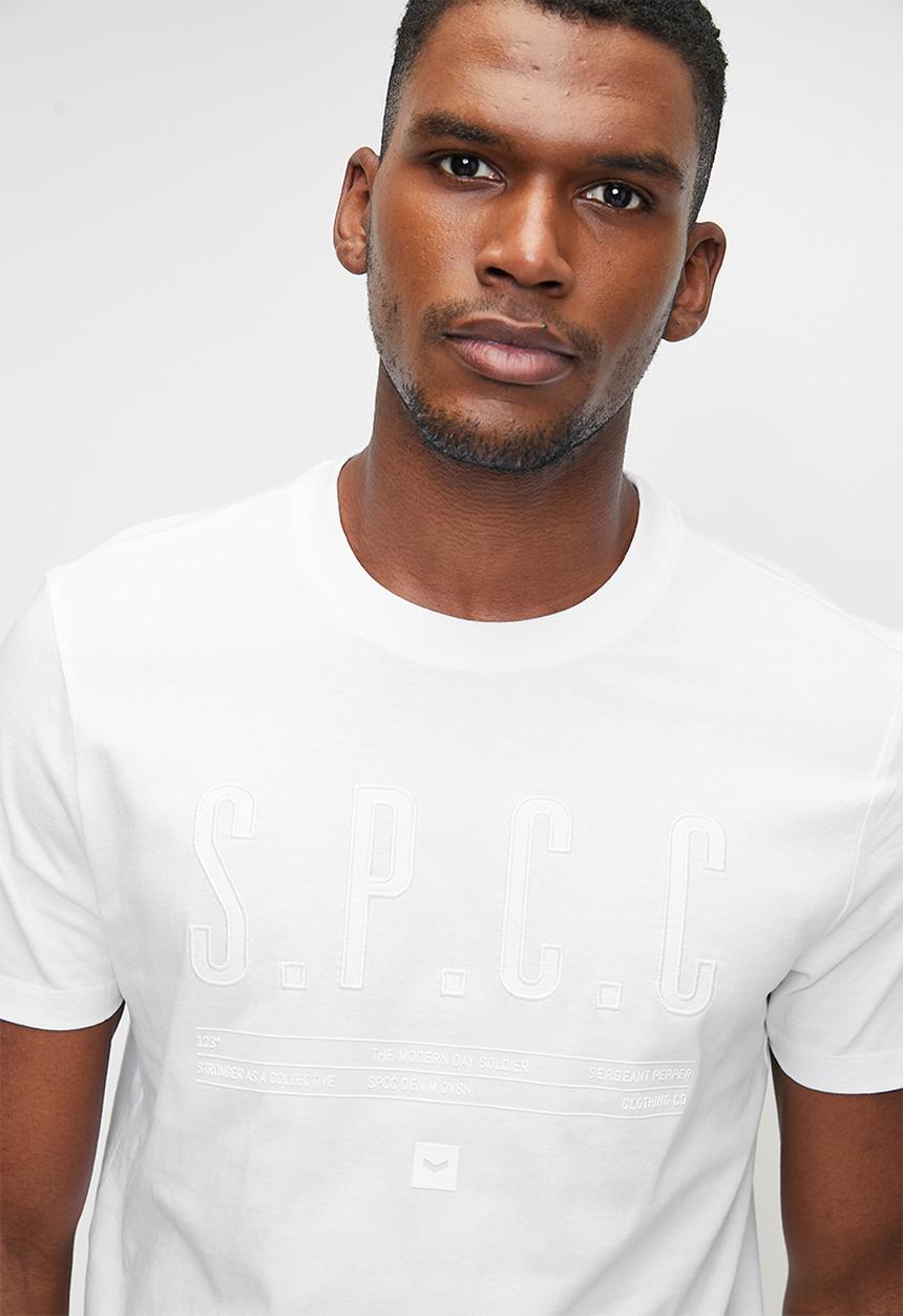 S.P.C.C - Cosmin Tee Regular Fit Fashion Tees - Optical White