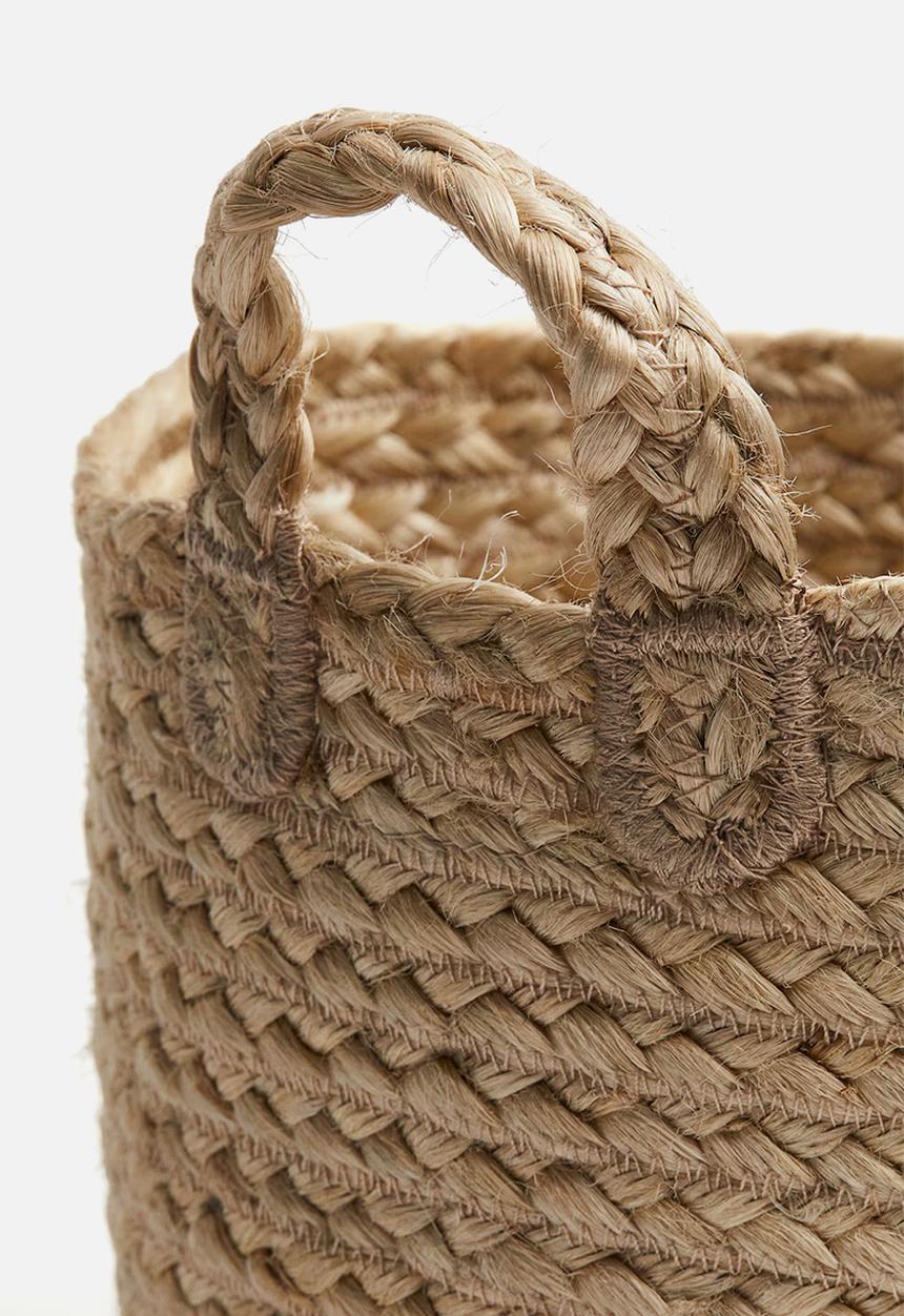 H&M - Small jute wall storage basket - beige