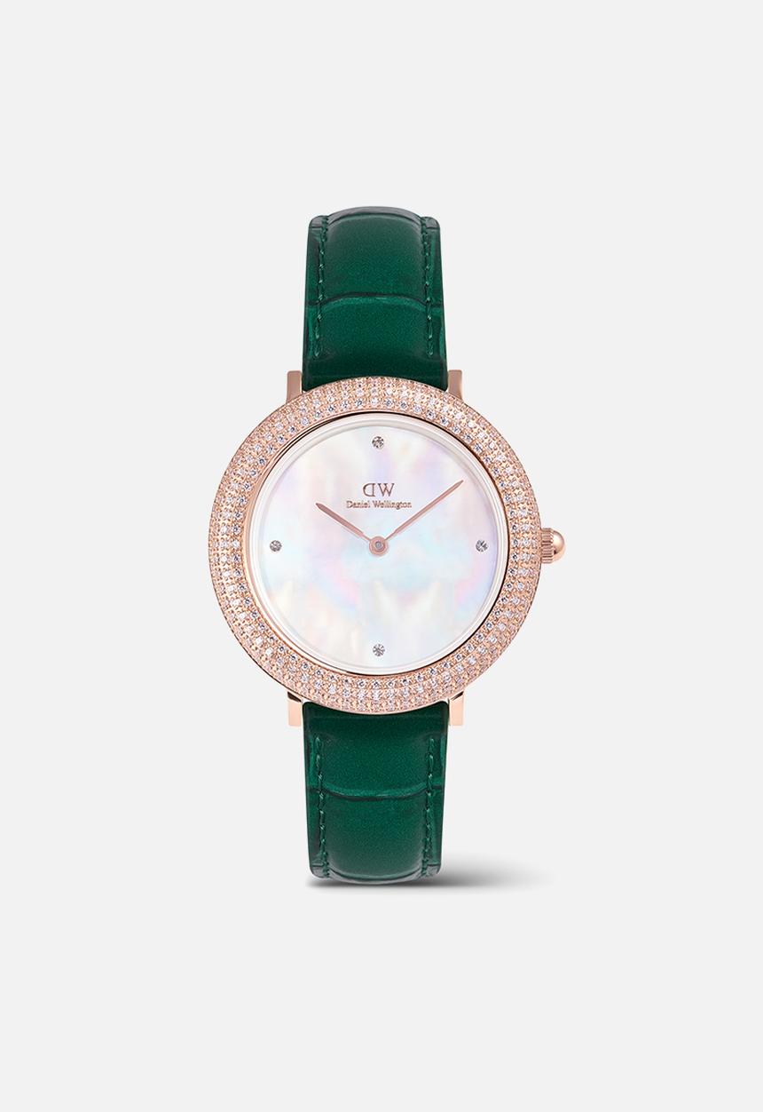 Daniel Wellington - Crystalline Bezel Croc Watch -Green 32mm