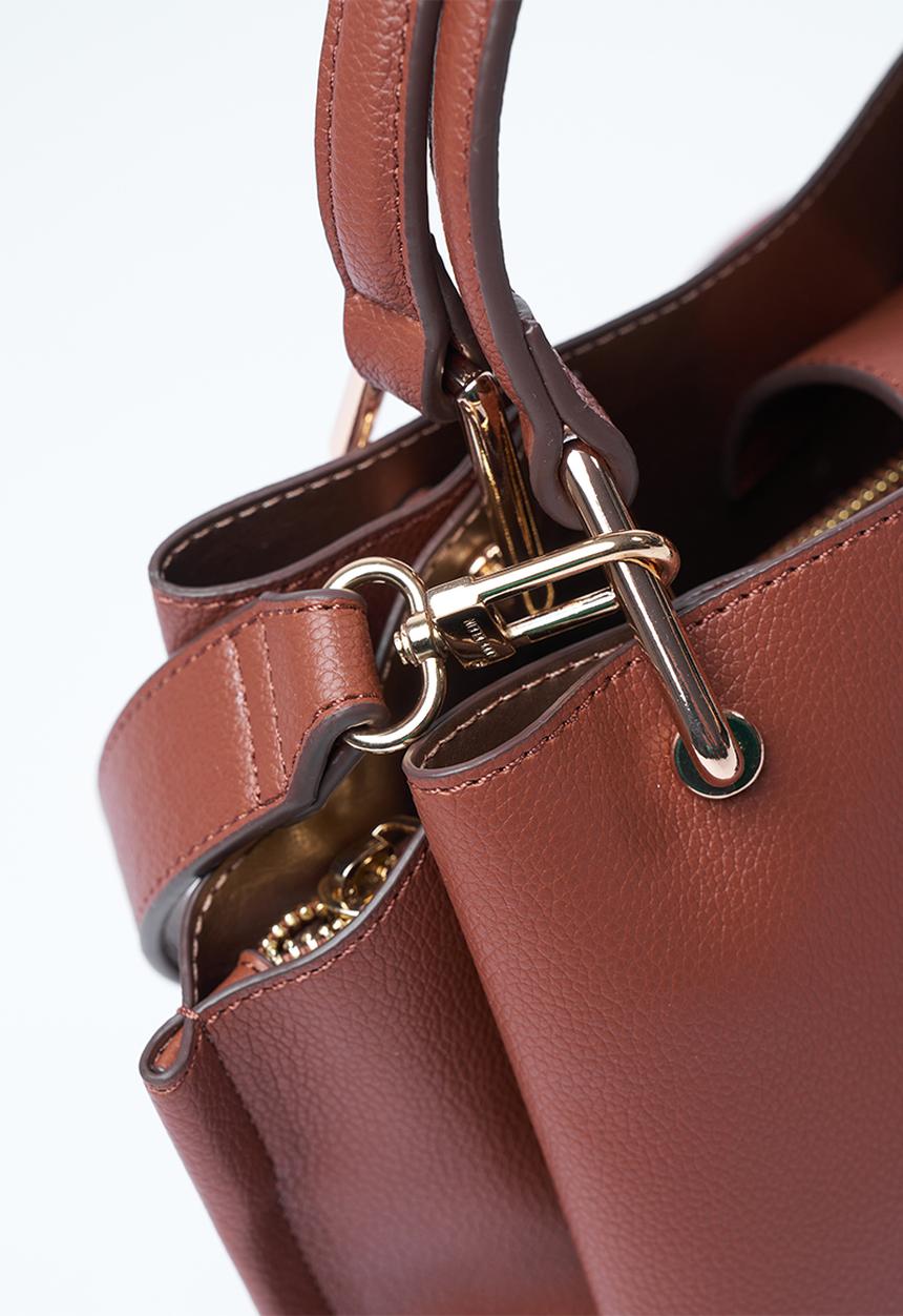 Anne Klein - Exclusive Alissa Satchel With Scarf Bag- Hazelnut
