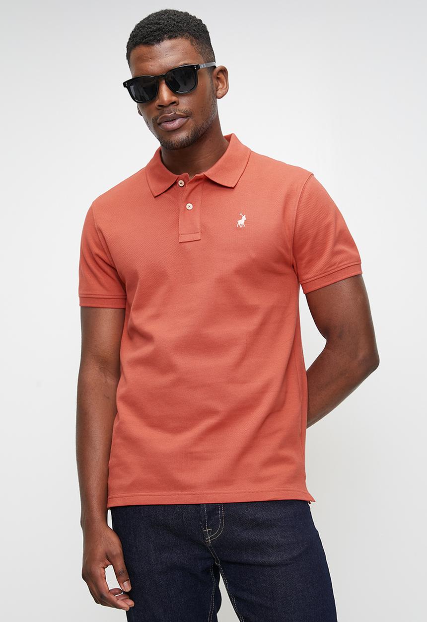 POLO - Carter essential pique short sleeve golfer - dark pink	