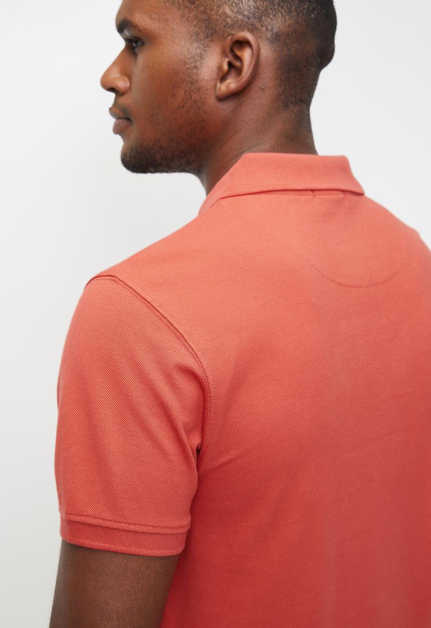 POLO - Carter essential pique short sleeve golfer - dark pink	